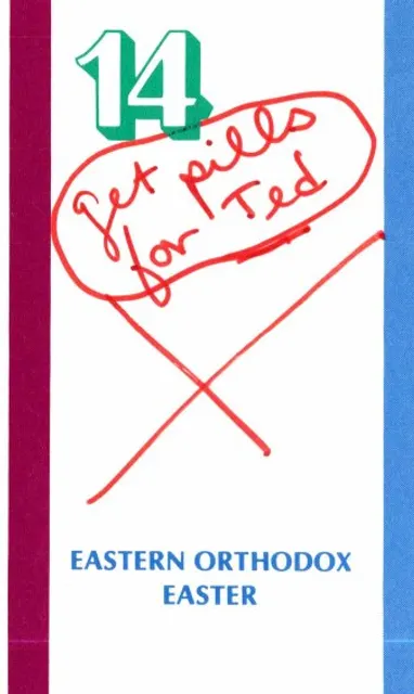 The calendar for April 14, in Marie’s handwriting
