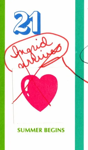 The calendar for June 21, in Marie’s handwriting