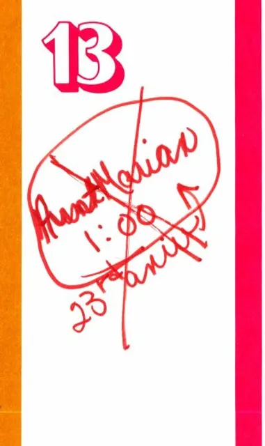 The calendar for October 13, in Marie’s handwriting