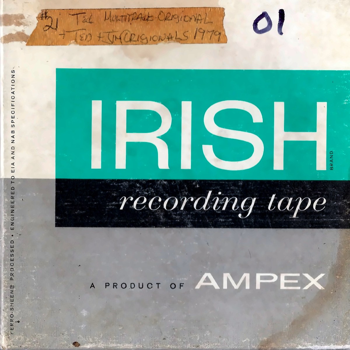 The box for reel 01, with its handwritten label