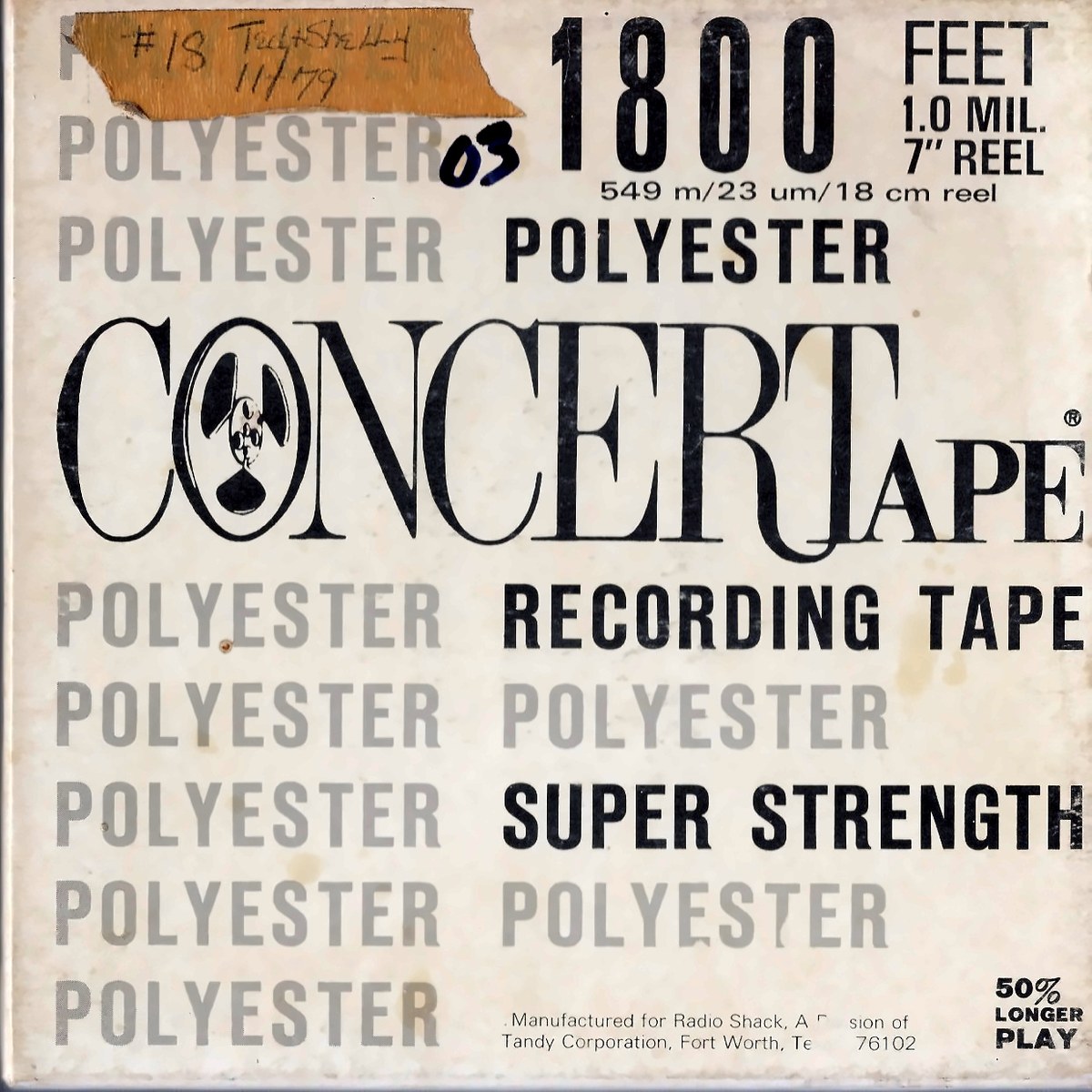 The box for reel 03, with its handwritten label