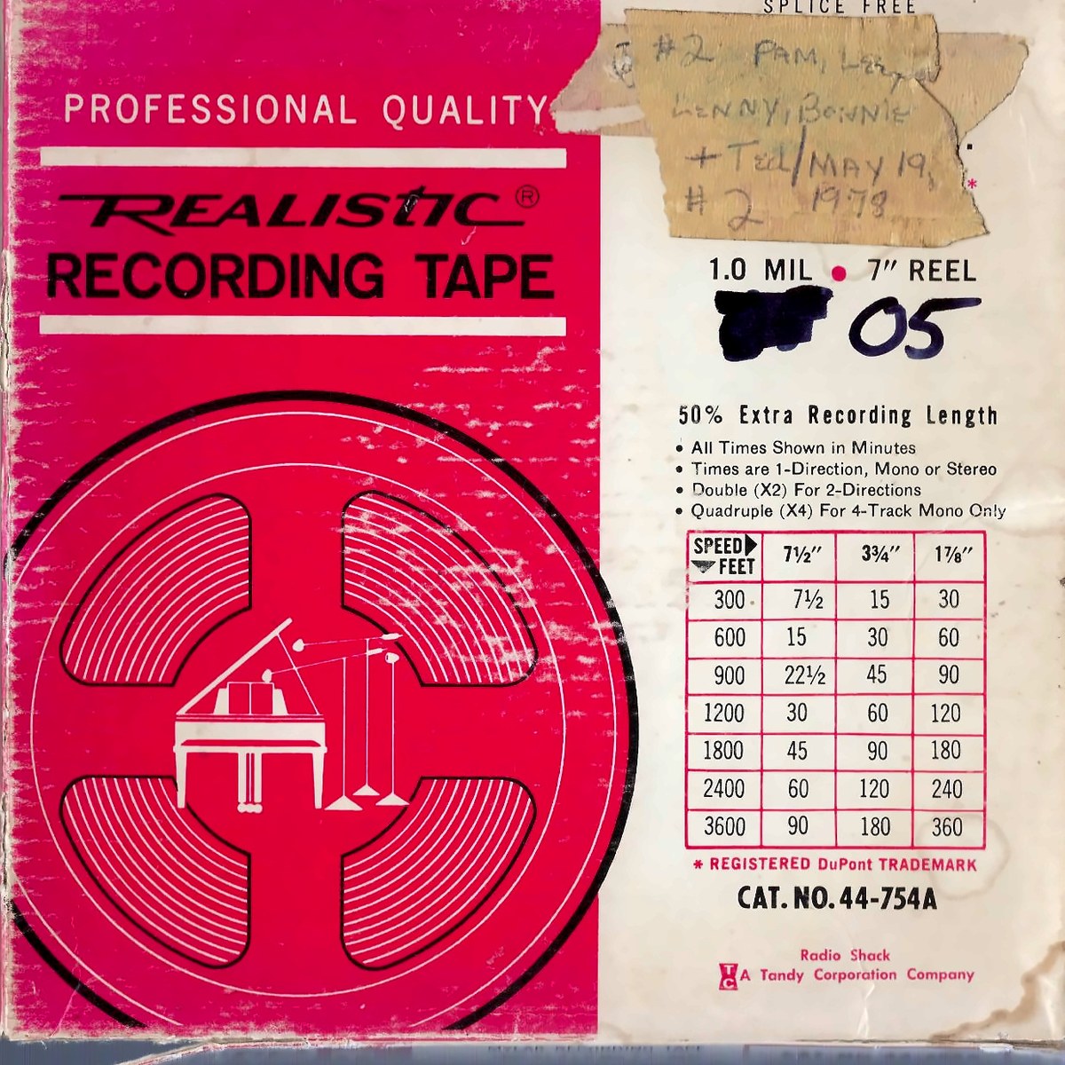 The box for reel 05, with its handwritten label